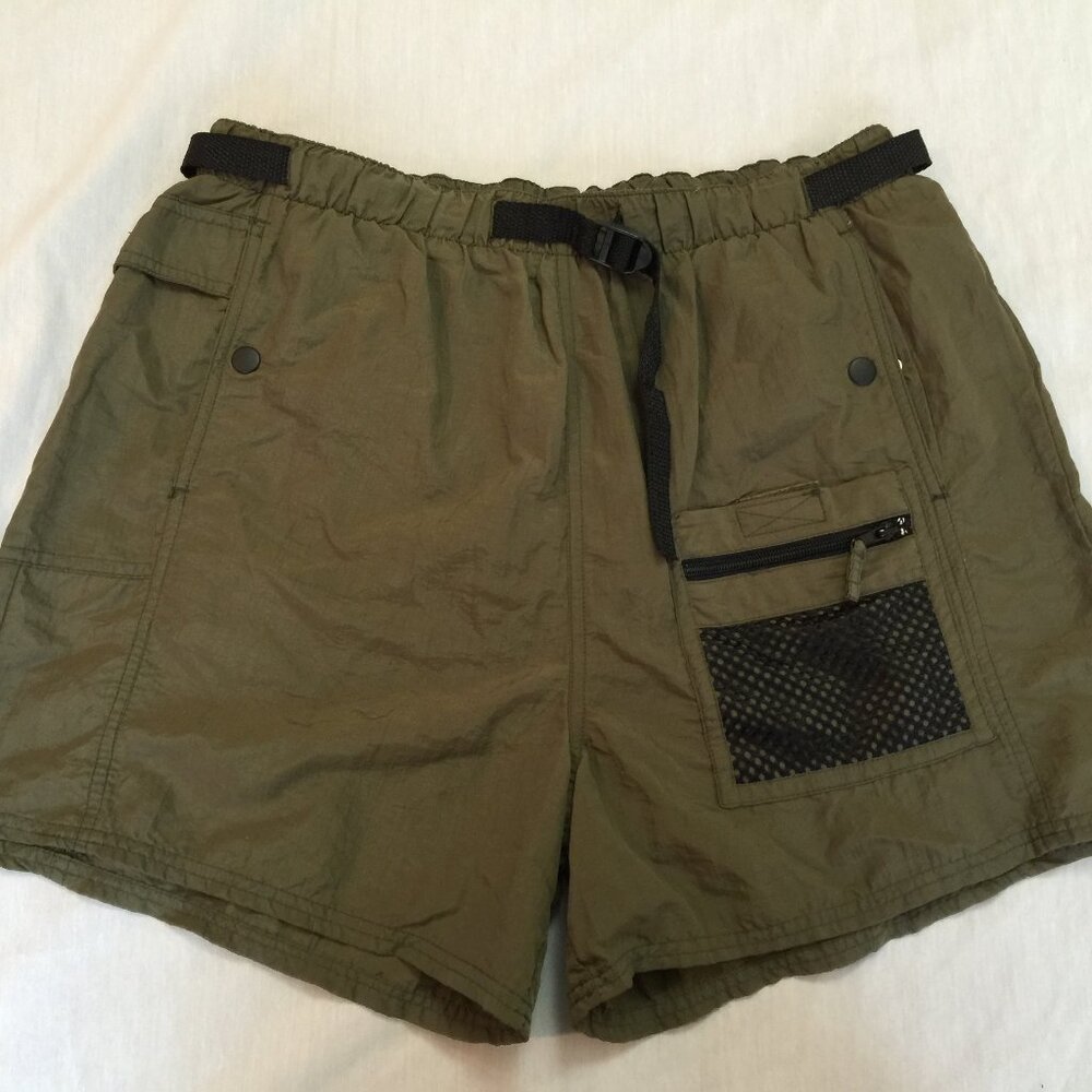 🍎🍎🍎 BILL BLASS NYLON MENS ATHLETIC SHORTS SIZE L 🍎🍎🍎